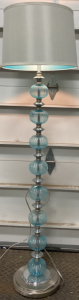 Pier One Aqua Glass Floor Lamp