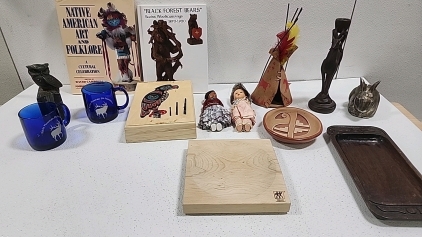 Various Native American Decorations, (2) Mugs, other Decorations
