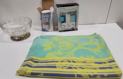 Table Cloth, Automatic Soap Dispenser, Shower Dispenser, Glass Bowl