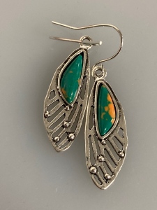 Butterfly wing Turquoise Agate Earrings