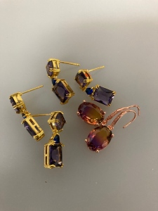 Mixed Rainbow Topaz Earrings