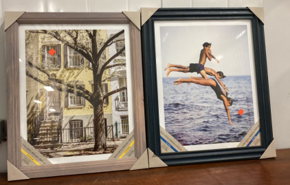 (1) Studio Decor 16&rdquo;x20&rdquo; Purple Gray Wooden Frame, (1) Studio Decor 16&rdquo;x20&rdquo; Dark Navy Blue Wooden Frame