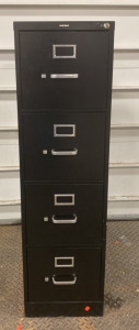 4-Drawer Black Filing Cabinet