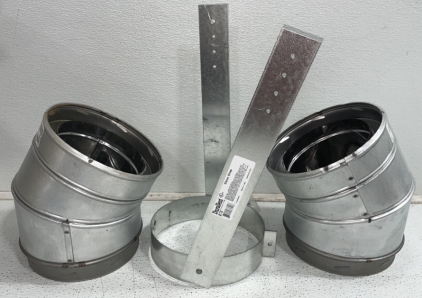 DuraTech* DuraVent* 6DT-E30K 6&rdquo; 30&deg; Galvanized Steel Elbow Kit