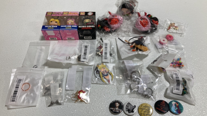Small Anime Characters, Assorted Unique Pins and Jewelry