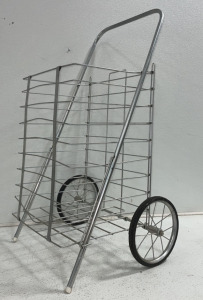 Foldable Self-Standing Metal Cart With Wheels
