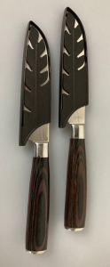 Pair Of Demascus Chef Cutting Knives