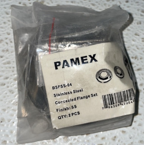 (40+) Pamex* BSFSS-04 Stainless Steel Concealed Flange Set
