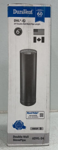 DuraVent* DVL 24&rdquo; Double-Wall Black Stove Pipe