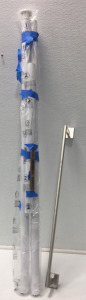 White Curtain Rod, Shower Hook