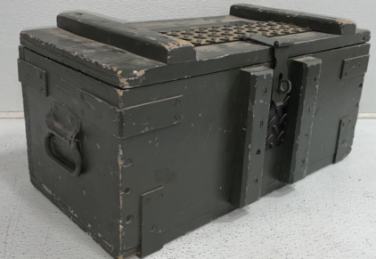 Large Dark Green Metal Ammunition Chest