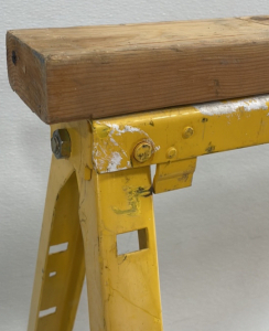 (4) Large Yellow Adjustable Sawhorses