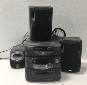 AudioOx Alarm Clock/ Radio, RCR CD/Cassette Player With (2) Speakers