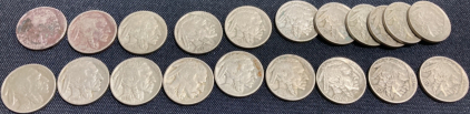 (20) 1924-1937 Buffalo Nickels
