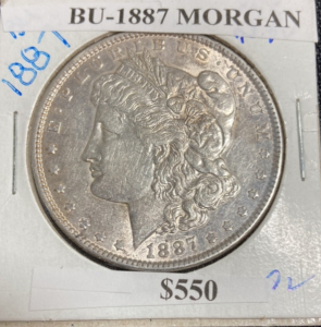 BU-1887 Morgan One Dollar Coin