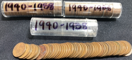 (3) Set of 1940-1958 Wheat Pennies