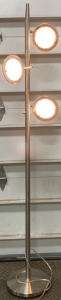 Modern Three Light Adjustable Chrome Floor Lamp