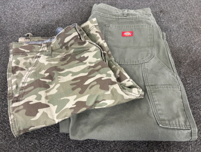 Pair of George Camo Shorts and Pair of Dickies Jeans