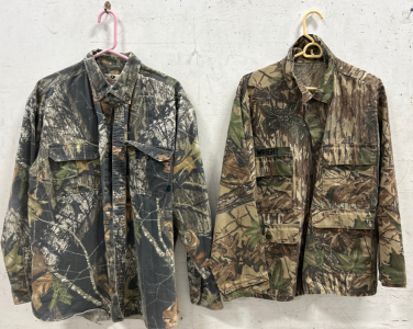 (2) Camouflage Long Sleeve Shirts Sizes XL