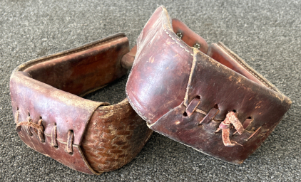 Pair of Leather Covered Stirrups