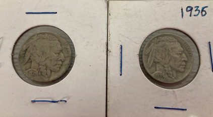 1935 Buffalo Nickels