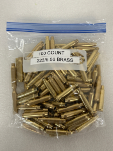 Bag of (100) Count .223/5.56 Mixed Cleaned Brass Casings