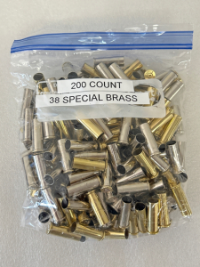 Bag of (200) Count .38 Special Mixed Cleaned Brass Casings