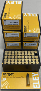 (350) Rounds Eley Target .22 Rimfire Long Rifle Ammunition