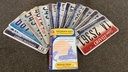 License Plates & Fishing Map