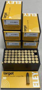 (350) Rounds Eley Target .22 Rimfire Long Rifle Ammunition