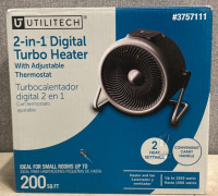 Utilitech 2 in1 Digital Turbo Heater