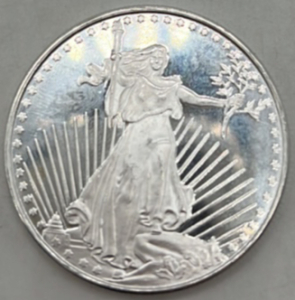 One Troy Ounce Fine Silver Liberty Coin