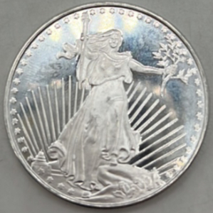 One Troy Ounce Fine Silver Liberty Coin