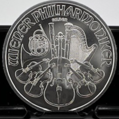 Silver Austrian Philharmonic Round, 1 Troy Ounce, .999 Pure