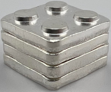 (4) 1/8 Oz Building Block Bar - .999 Pure Silver