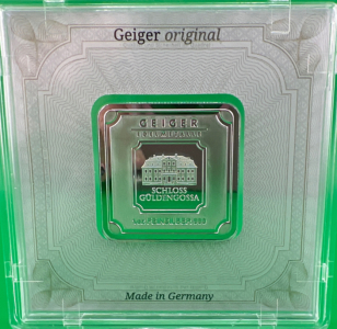 Geiger Silver Bar - 1Troy Oz .999 Pure, in Assay