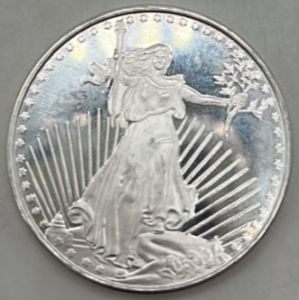 One Troy Ounce Fine Silver Liberty Coin