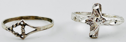 (2) Silver Rings