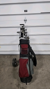 Golf Caddy & Clubs