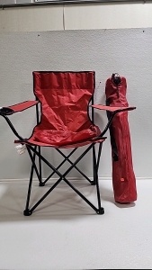 (2) Red Camping Chairs