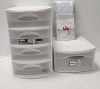 Pants Organizer, 4 Drawer Cart, Clear View Drawer