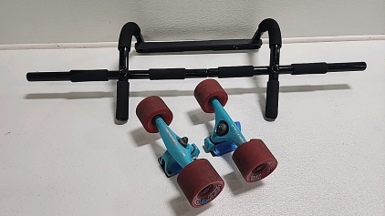 Long Board Wheel & Trucks, Door Hanging Pull Up Bar