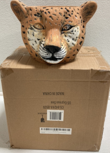 (2) Leopard Planter Pots