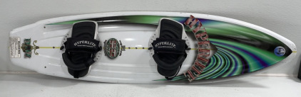 Hyperlite* 59” “Perez” Green & White Wakeboard And Hyperlite Foot Holders