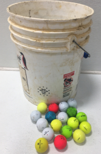 Bucket Full Of Golf Balls