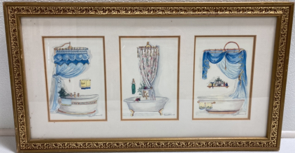 Framed Bathtub Drawing Prints
