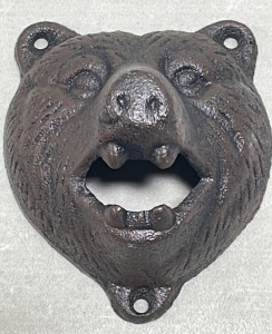 (1) Cast Iron Bear Head Bottle Opener