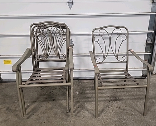 (4) Outdoor Metal Patio Chairs