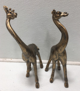 (2) Decorative Giraffe Statues