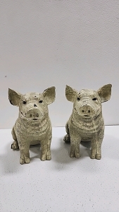 (2) Decorative Pigs